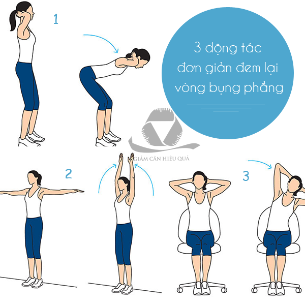 Bụng phẳng eo thon với 3 động tác đơn giản