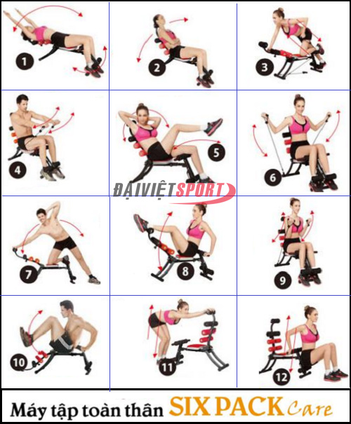 Bài tập trên Máy tập cơ bụng six pack care